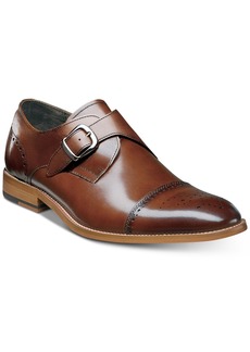 Stacy Adams Men's Duncan Cap-Toe Single Monk Strap Shoes, Created for Macy's - Cognac