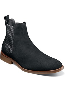 Stacy Adams Men's Gabriel Plain Toe Chelsea Boots - Black Suede