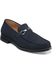 Stacy Adams Men's Paragon Moc Toe Bit Slip On Loafer - Navy Suede