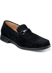 Stacy Adams Men's Paragon Moc Toe Bit Slip On Loafer - Navy Suede