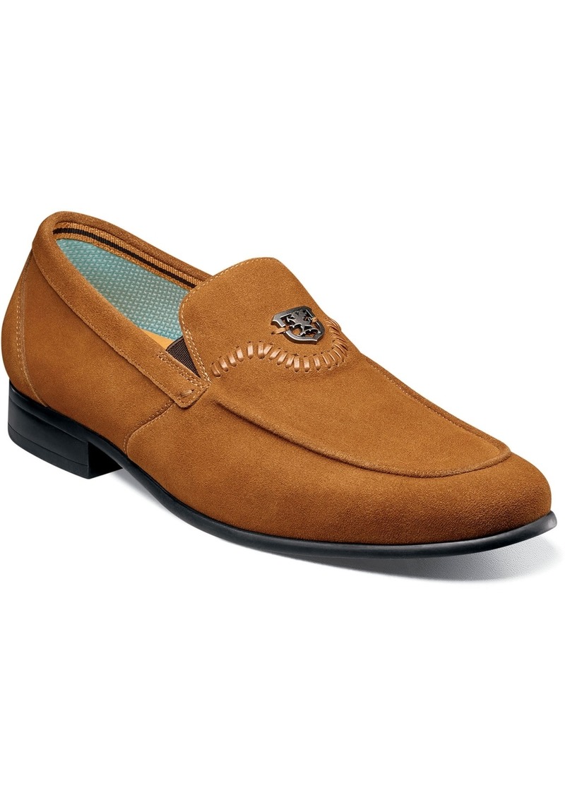 Stacy Adams Men's Quincy Moc Toe Slip-On Loafer - Tan Suede