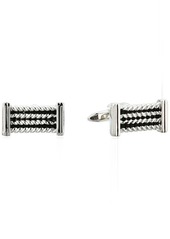 Stacy Adams Men's Rectangle Cuff Links with Twisted Bars