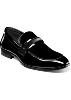 Stacy Adams Men's Spratley Moc Toe Saddle Slip On Loafer - Black