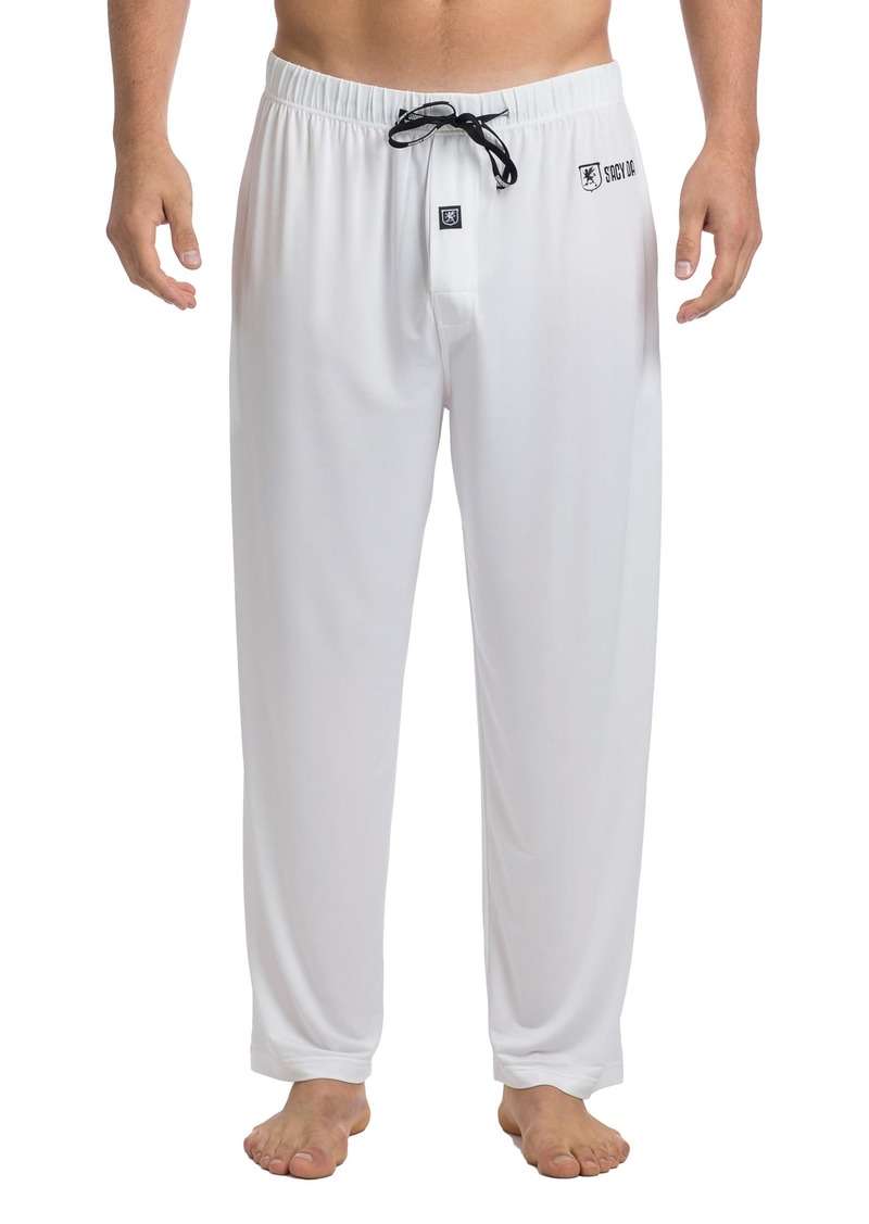 STACY ADAMS mens Stacy Adams Men's Regular Sleep Pant Pajama Bottom White  US