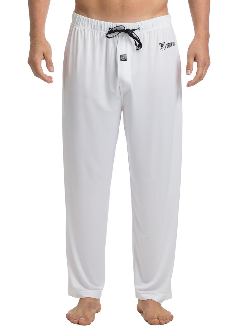 Stacy Adams Men's Big and Tall Sleep Pant White 4XL