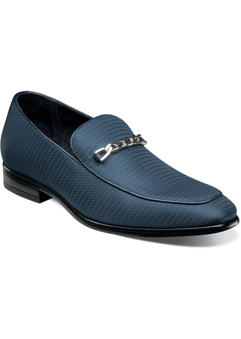 Stacy Adams Men's Tazio Moc Toe Slip On Loafer - Navy