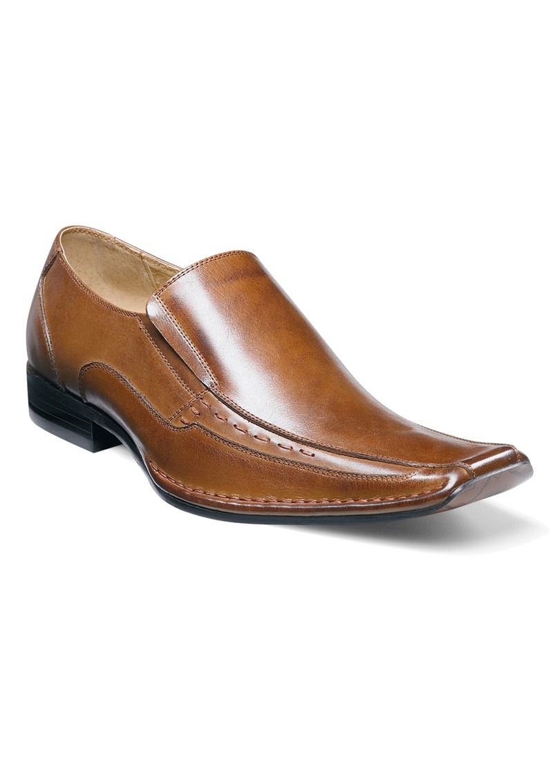 Stacy Adams Men's Templin Leather Bike Toe Loafers - Cognac