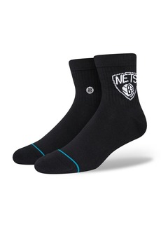 Men's Stance Brooklyn Nets Logo Quarter Socks - Black