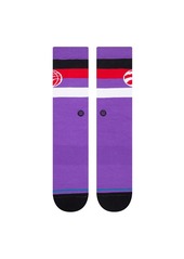 Men's Stance Toronto Raptors Stripe Crew Socks - Purple