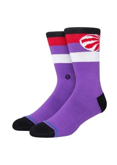 Men's Stance Toronto Raptors Stripe Crew Socks - Purple