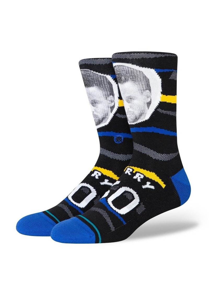 Stance Men's Stephen Curry Golden State Warriors Faxed Player Crew Socks - Black