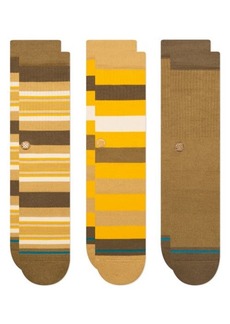 Stance Assorted 3-Pack Wasteland Stripe Crew Socks
