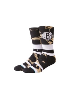 Stance Casual NBA Brooklyn Nets Acid Wash Black/White Crew Socks M558C18NET-BLK