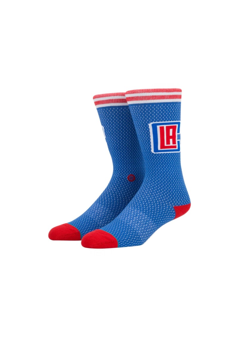 Stance Casual NBA LA Clippers Jersey Blue/Red Crew Socks M545D17CLI-BLU