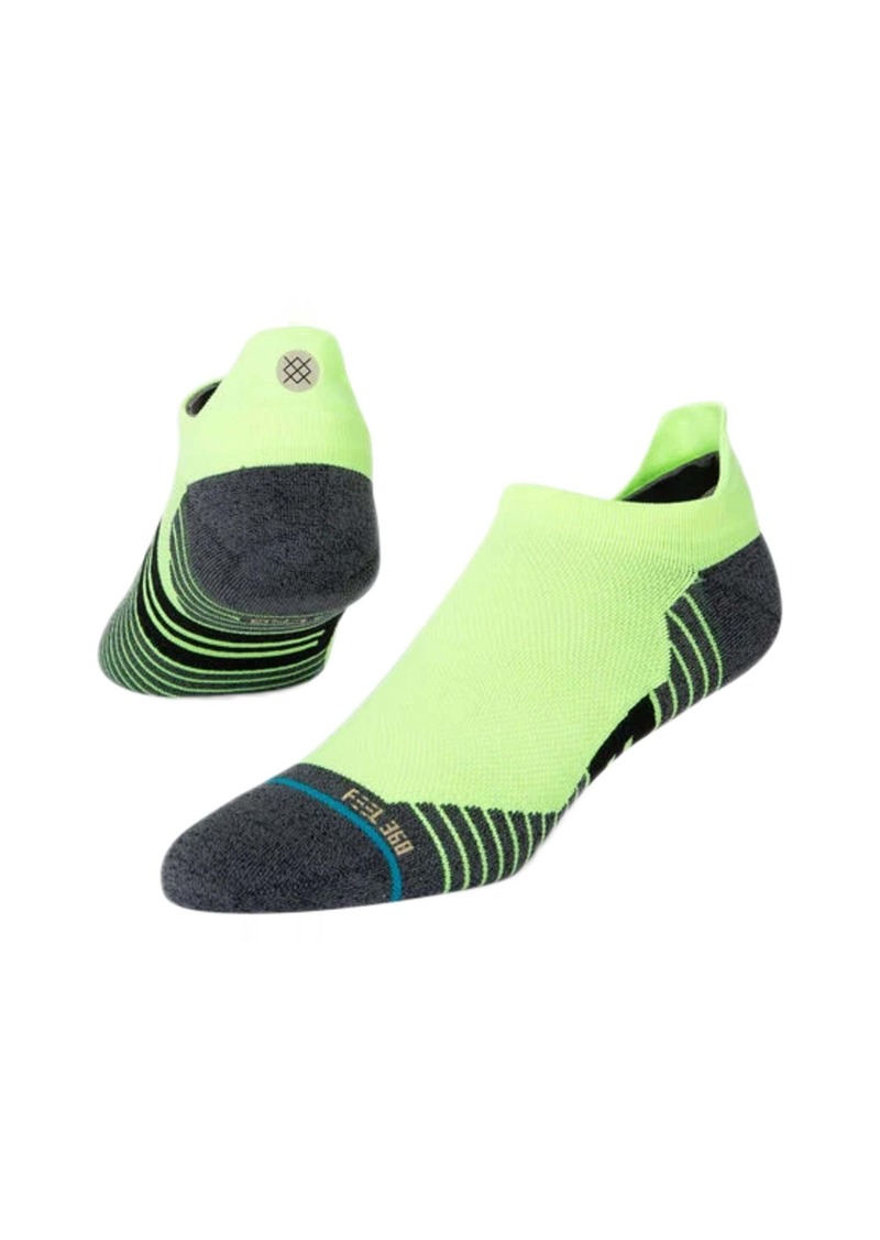 Stance Feel 360 - Ultra Tab Neon Green Running Ankle Socks A218A21ULT-NEG