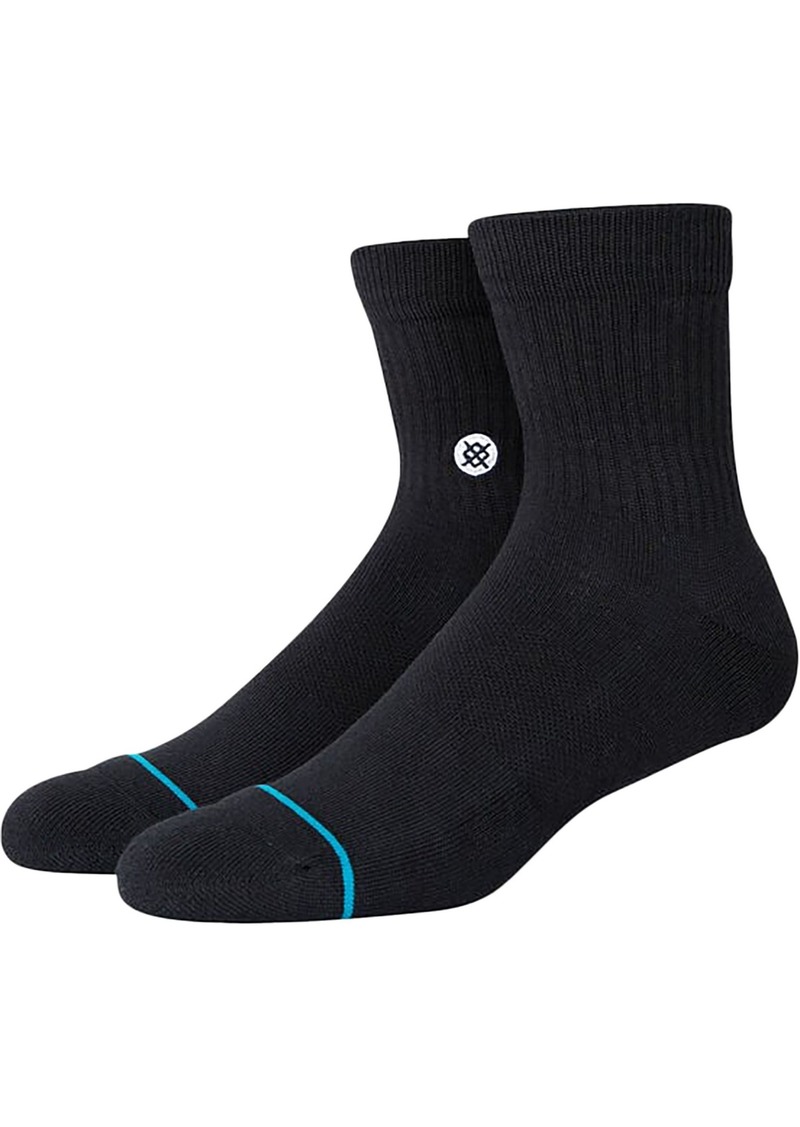 Stance Icon Quarter Socks 3 Pack, Men's, Medium, Black