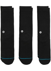 Stance Icon Socks – 3 Pack, Men's, Medium, Black