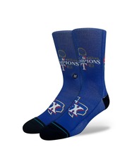 Stance Men and Women Blue Texas Rangers 2024 Gold Collection Crew Socks - Gold