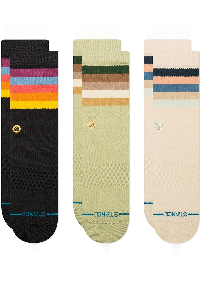 Stance Miliboo Crew Socks 3 Pack, Men's, Large, Multi | Father's Day Gift Idea