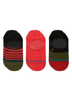 Stance Red Fade Assorted 3-Pack No-Show Socks at Nordstrom