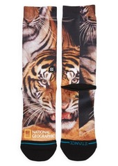 Stance Two Tigers Crew Socks in Black at Nordstrom