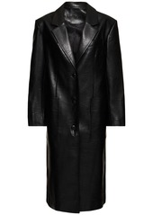 STAND STUDIO Liv Crackled Faux Leather Coat