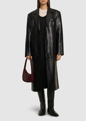 STAND STUDIO Liv Crackled Faux Leather Coat