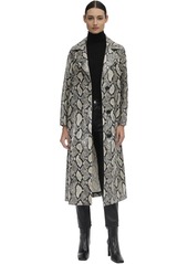 STAND STUDIO Mollie Printed Faux Leather Trench Coat