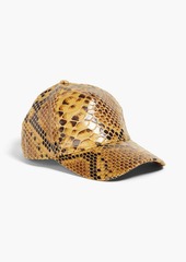 Stand Studio - Connie faux snake-effect leather baseball cap - Animal print - ONESIZE