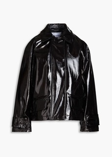Stand Studio - Constance faux patent-leather jacket - Black - FR 34