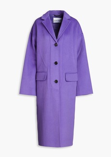 Stand Studio - Cristobal brushed wool-blend felt coat - Purple - FR 36