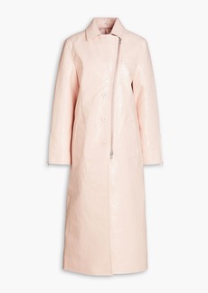 Stand Studio - Crombie faux patent-leather coat - Pink - FR 36