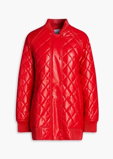 Stand Studio - Estelle oversized quilted faux leather jacket - Red - FR 32