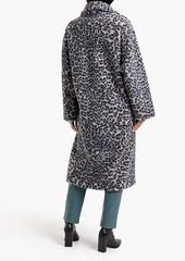 Stand Studio - Leopard-print faux shearling coat - Blue - FR 34