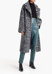 Stand Studio - Leopard-print faux shearling coat - Blue - FR 34