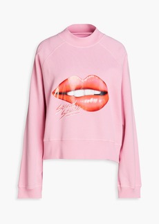 Stand Studio - Oversized printed cotton-fleece sweatshirt - Pink - XS/S