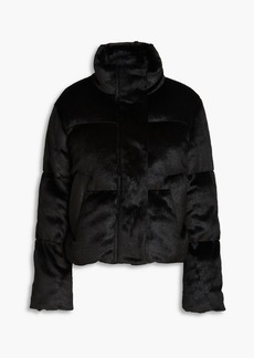 Stand Studio - Tatum quilted faux fur jacket - Black - FR 34