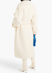 Stand Studio - Tinley belted faux fur coat - White - FR 38