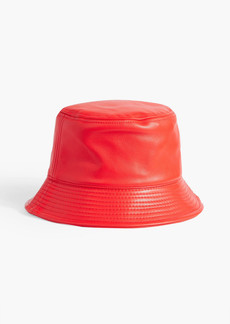 Stand Studio - Vida quilted faux leather bucket hat - Red - S