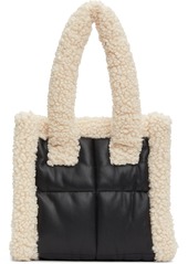 Stand Studio Black & Off-White Quilted Small Liz Tote