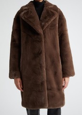 Stand Studio Camille Long Faux Fur Cocoon Coat