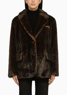 STAND STUDIO faux fur single-breasted coat