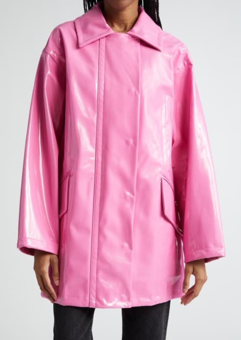 Stand Studio Maxxy Faux Patent Leather Raincoat
