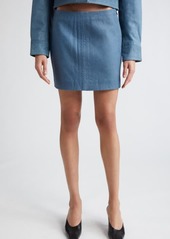 Stand Studio Perla Denim Look Leather Miniskirt