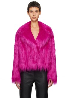 Stand Studio Pink Janet Faux-Fur Jacket