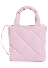 Stand Studio Small Rosanne Quilted Faux Leather Top Handle Bag in Bubblegum Pink at Nordstrom