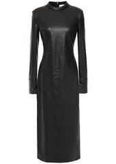 Stand Studio Woman Juno Faux Leather Midi Dress Black