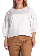 Standards & Practices Saber Balloon Sleeve Blouse