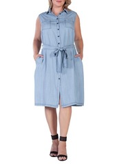 Standards & Practices Sleeveless Chambray Shirtdress