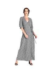 Standards & Practices Women's Kimono Maxi Wrap Dress - Slate blue